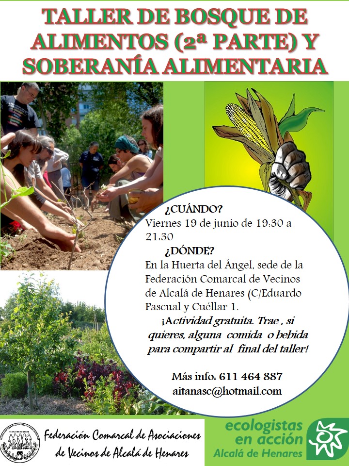 Taller de bosque de alimentos y seguridad alimentaria – Huerto del ángel