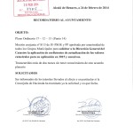 Documento entregado en registro del Ayuntamiento